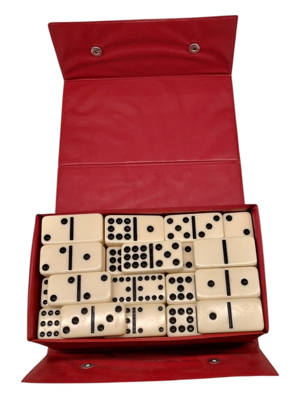 Box Of 91 Cardinal Double Twelve Dominoes Vintage